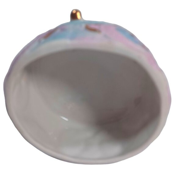 Vintage Norleans Footed Cherub Musi Porcelain Bisque Jewelry Trinket Dresser Box - Picture 11 of 13